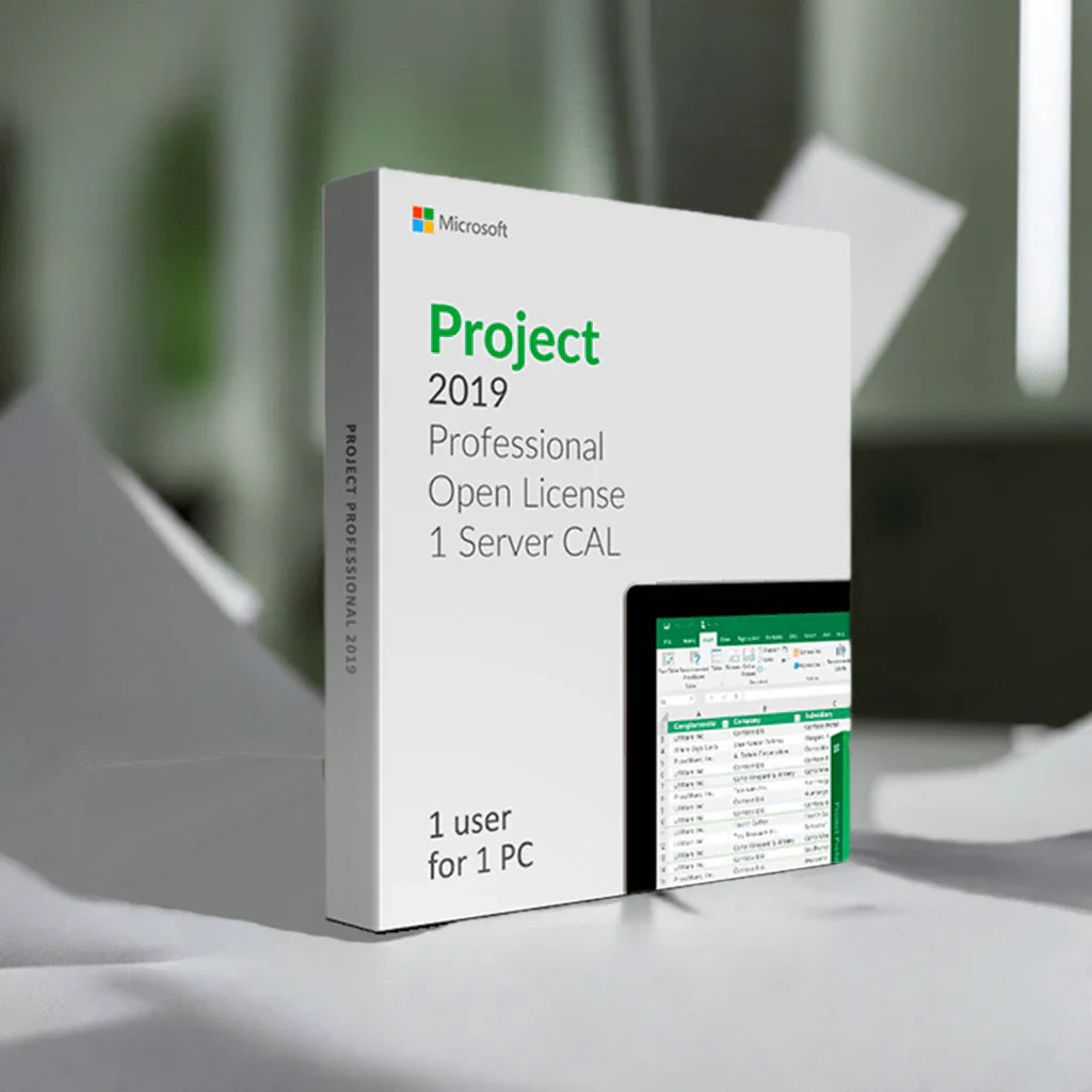 Microsoft Project 2019 Professional w/ 1 Server CAL Open License