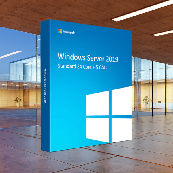Windows Server 2019 Standard 24 Core + 5 Device CALs