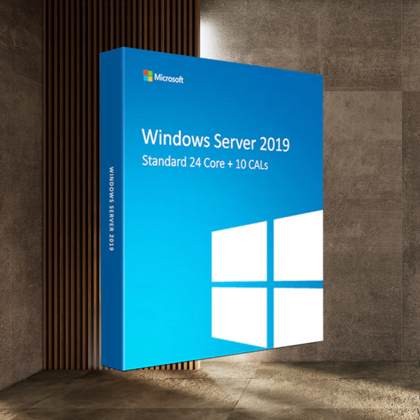 Windows Server 2019 Standard 24 Core + 10 User CALs