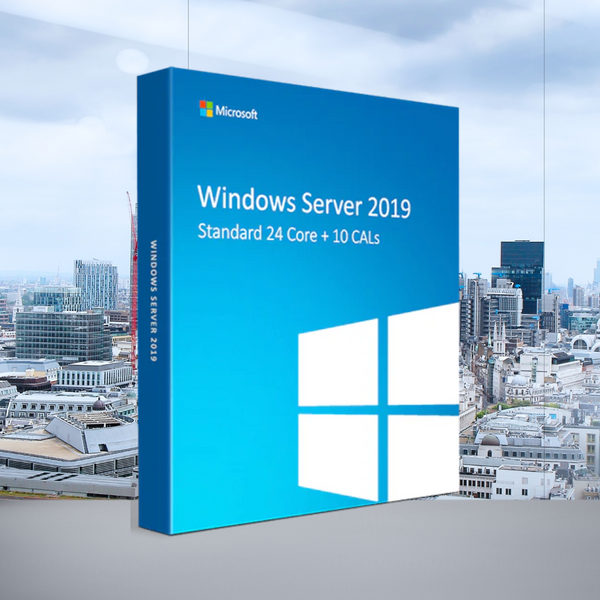 Windows Server 2019 Standard 24 Core + 10 Device CALs