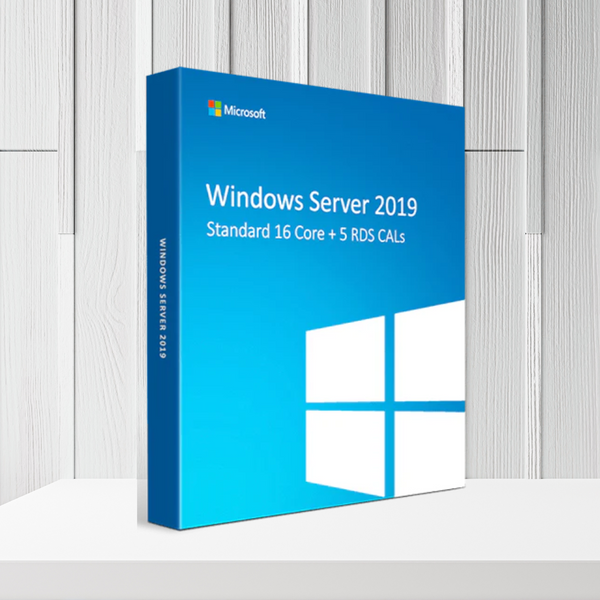 Windows Server 2019 Standard 16 Core + 5 RDS User CALs
