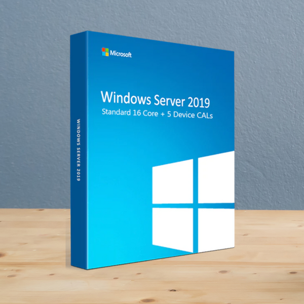 Windows Server 2019 Standard 16 Core + 5 Device CALs